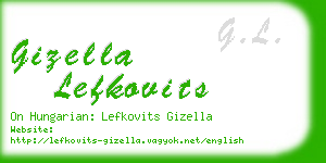 gizella lefkovits business card